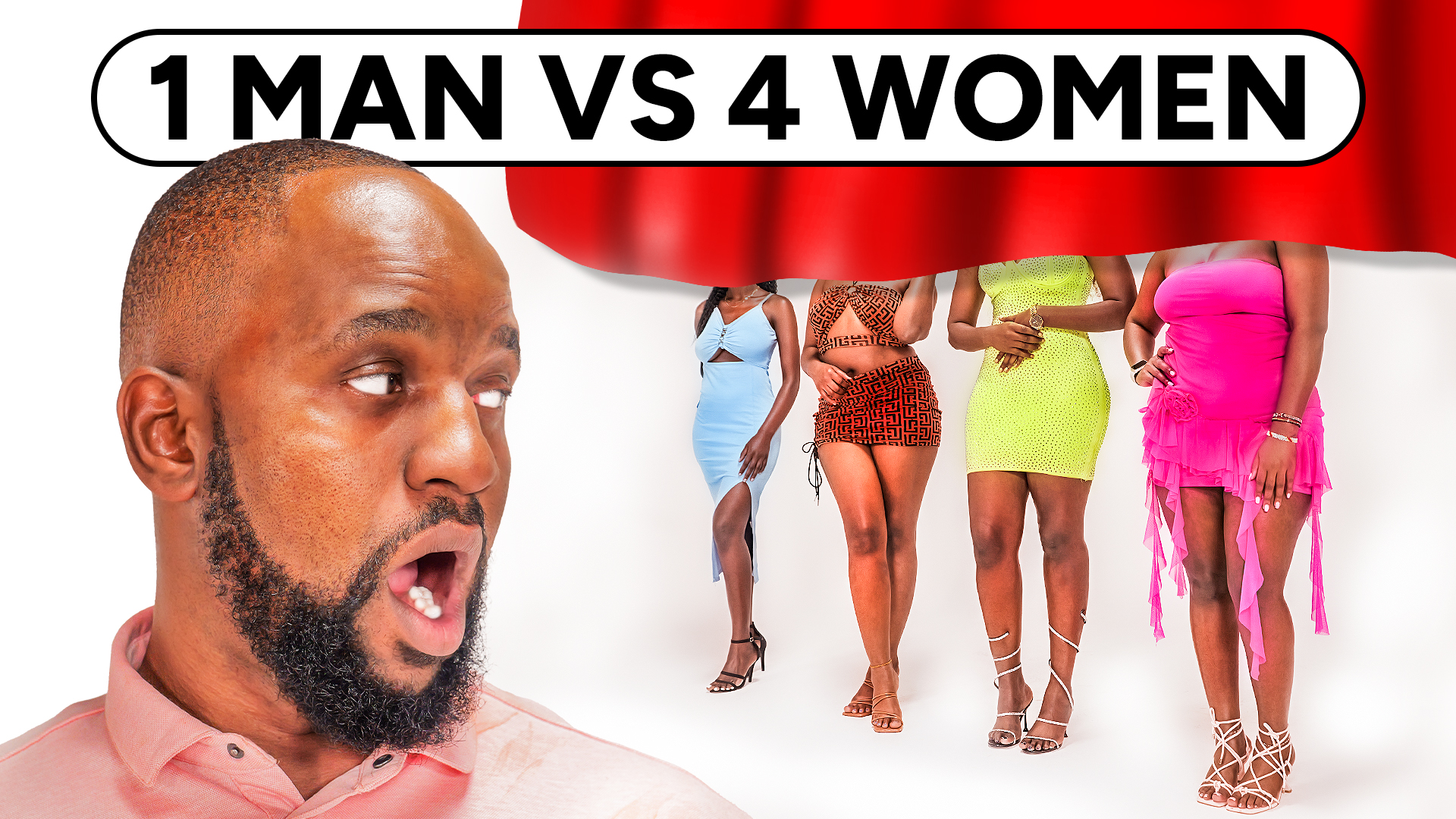 African Man Dates 4 Women Behind The Curtain